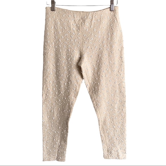 Donna Karan Pants - Donna Karan Sample Silk Nylon Beaded Cropped Pant